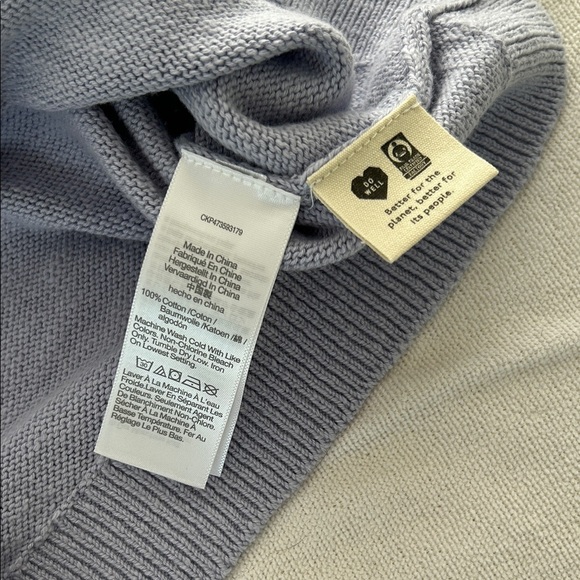 Madewell Light Blue Knit Crop Top size medium - Picture 4 of 10